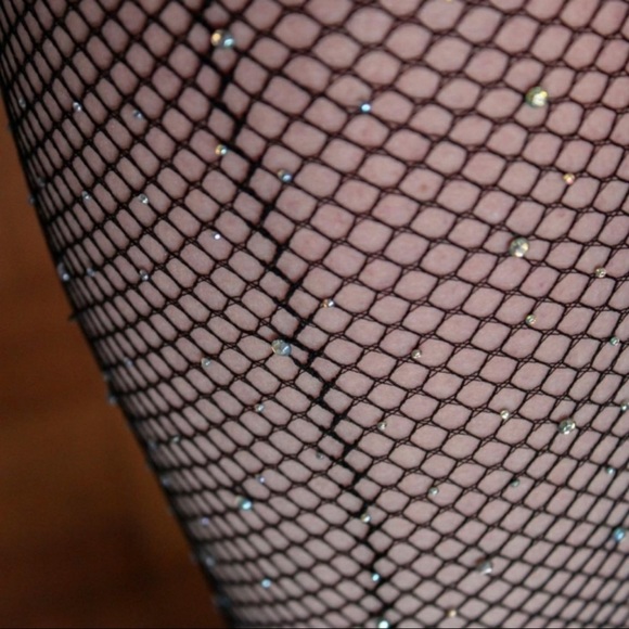 NWT Bling Rhinestone Fishnet Stockings - Picture 9 of 10
